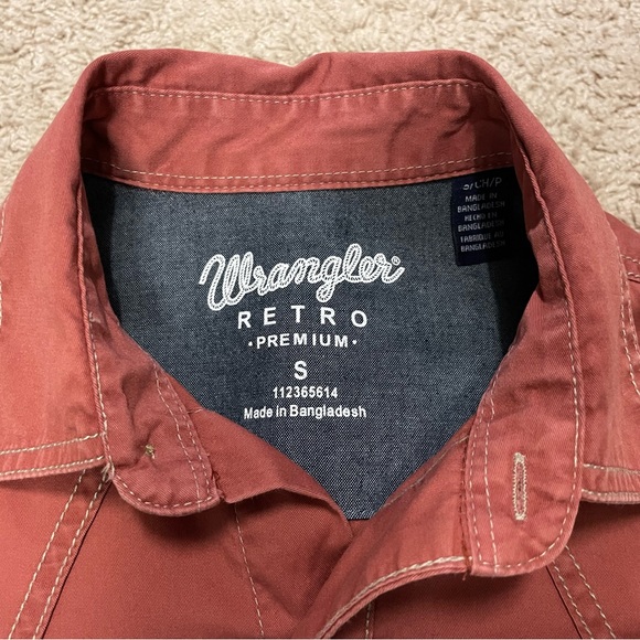 Wrangler Sunset Retro Premium Men's Retro Premium Western Snap Solid Shirt - Picture 7 of 7